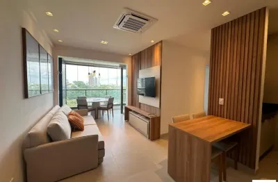 Apartamento exclusivo e mobiliado no beach class salvador 2/4 vista avenida com infra e uma vaga