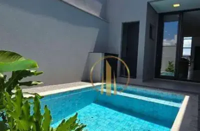 Maravilhosa casa térrea com cozinha completa e piscina aquecida - condomínio villeneuve