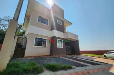 Lindo sobrado em condomínio fechado com 3 dormitórios à venda, 139 m² por r$ 800.000 - heimtal - londrina/pr