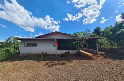 Chácara com casa em alvenaria com 3 dormitórios à venda, 7,444 m² por r$ 850.000 - gleba esperança - londrina/pr
