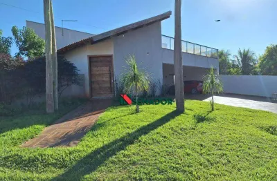 Linda chácara com 4 dormitórios para alugar, 1000 m² por r$ 6.000/mês - riviera do poente - alvorada do sul/pr