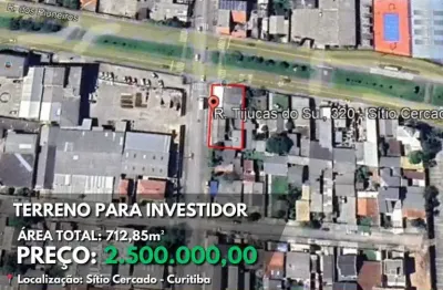 Terreno à venda na Rua Tijucas do Sul, Sítio Cercado, Curitiba