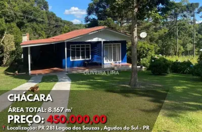 Chácara / sítio com 3 quartos à venda no Lagoa dos Souzas, Agudos do Sul 