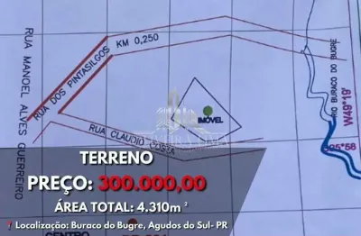 Terreno à venda na Agudos Do Sul-pr, Buraco dos Bugres, Agudos do Sul