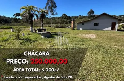 Chácara / sítio com 2 quartos à venda na Agudos Do Sul-pr, Taquara Lisa, Agudos do Sul