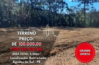 Terreno à venda no Leão, Agudos do Sul 