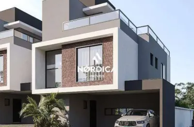 Casa em condomínio fechado com 3 suítes no bacacheri (oká)