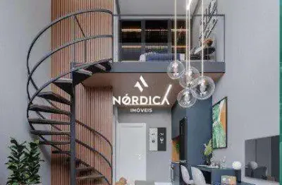 Apartamento com 1 quarto à venda na rua arthur mohr, 326, portão, curitiba por r$ 455.000