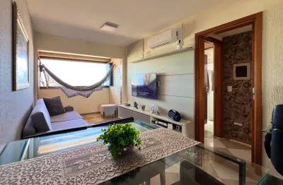 Lindíssimo apartamento 100% mobiliado com vista para o mar em ponta negra com 2 quartos sendo 1 suíte