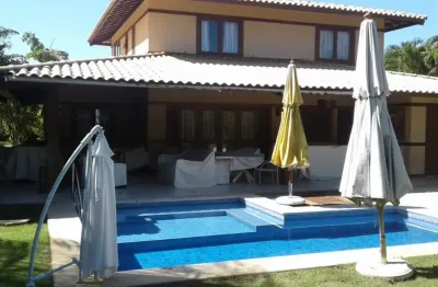 Excelente casa em condomínio com 5 quartos ( suites ) para locação, alto padrão na praia do forte, mata de são joão - ba
