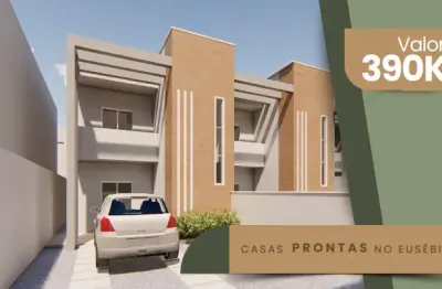 Casas Duplex com 3 suítes próximas ao centro de Eusébio/CE por R$390MIL