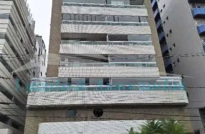 Apartamento no canto do forte em praia grande sp 02 dormitorios sendo 01 suite, sala e sacada com churrasqueira, cozinha, banheiro social e area de se