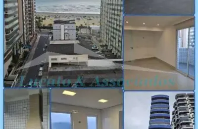 Apartamento tipo cobertura vista para o mar na vila guilhermina, praia grande sp 03 dormitórios sendo 03 suítes, sala 02 ambientes, 02 vagas