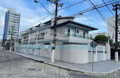 Sobrado residencial para venda aviação, praia grande sp lindo sobrado individual com 100 metros², distribuídos 2 dormitórios sendo 2 suítes, sala, coz