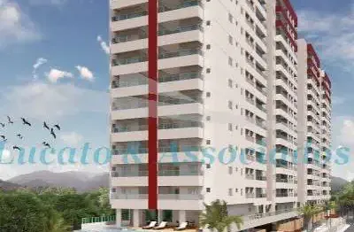 Apartamento novo para venda na vila caiçara em praia grande sp, 02 dormitórios sendo 01 suíte, sala, cozinha, área de serviço, banheiro social, 01 vag