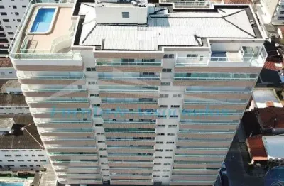 Apartamento cobertura para venda na guilhermina em praia grande sp, vista para o mar 04 dormitórios sendo 04 suítes, 04 vagas de garagem.