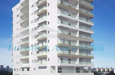 Apartamento para venda na ocian em praia grande sp, 02 dormitórios sendo 01 suíte, sala, cozinha, banh. social, área de serviço, 02 vagas de garagem