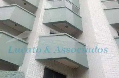 Apartamento para venda na ocian em praia grande sp, 01 dormitório,  sala, sacada, cozinha, banheiro, área de serviço e 01 vaga, prédio frente mar