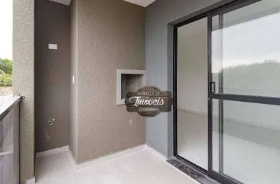 Apartamento com 2 dormitórios à venda,  com suíte,  varanda com churrasqueira, vaga coberta, r$ 439.000 - guaíra - curitiba/pr