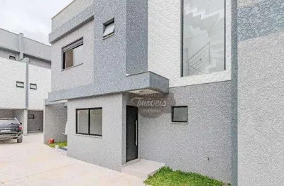 Sobrado triplex com 3 dormitórios à venda, 122 m² + 36m²  terraço com churrasqueira por r$ 720.000 - uberaba - curitiba/pr