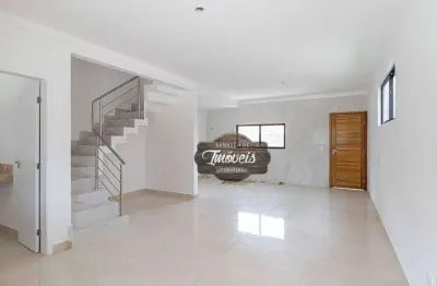 Sobrado com 3 dormitórios à venda,novo,  lavabo, suíte com espaço closet, novo, por r$ 640.000 - boa vista - curitiba/pr