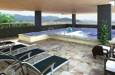 Apartamento á venda em praia grande, 2 dormitórios, boqueirão - r$ 408 mil