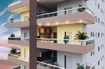 Apartamento à venda em praia grande, 2 dormitórios, imperador - r$636mil