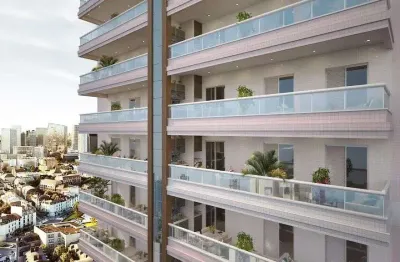 Apartamento à venda em praia grande, 2 dormitórios, guilhermina - r$626 mil