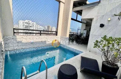 Cobertura com 3 dormitórios à venda, 190 m² por r$ 2.580.000,00 - embaré - santos/sp