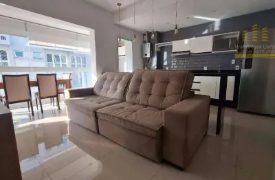 Apartamento com 1 dormitório para alugar, 57 m² por r$ 6.200,00/mês - gonzaga - santos/sp