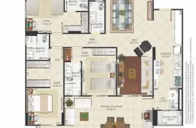 Apartamento com 3 quartos à venda na rua pero vaz de caminha, 285, aviação, praia grande, 128 m2 por r$ 1.000.000