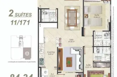 Apartamento com 2 quartos à venda na rua pero vaz de caminha, 285, aviação, praia grande, 85 m2 por r$ 680.000