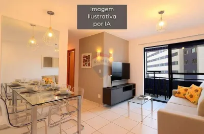 Lindo apartamento de 60m com 2 quartos, sendo 1 suíte, wc social, varanda, cozinha e área de serviços. 1 vaga com lazer completo