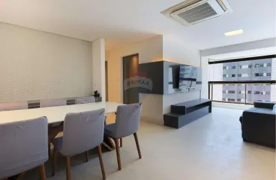 Alto padrão com 90m úteis, sala para 3 ambientes, varanda, 3 quartos sendo 1 suíte, dependência completa e 2 vagas de garagem cobertas. lazer completo