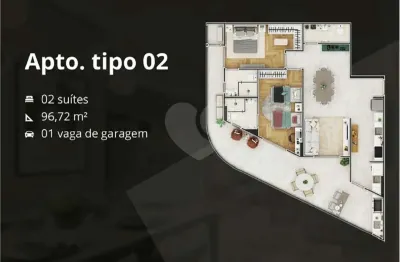 Apartamento com 2 quartos à venda no Solemar, Praia Grande 
