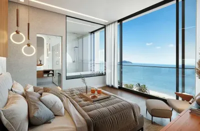 Apartamento giardino frente mar com 2 suites à 100 metros da praia da armação em penha-sc