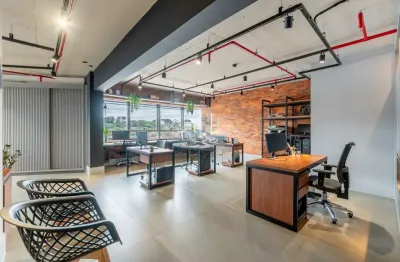Sala comercial mobiliada de 80 m² com 2 vagas no hom nilo