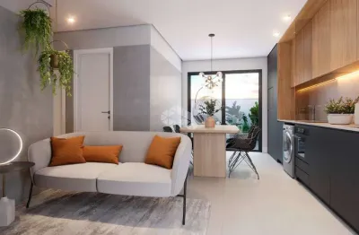 Apartamento com amplo terraço, 2 dormitórios e uma vaga de garagem,