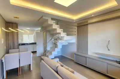 Sobrado geminado semi-mobiliado em condomínio no santa helena