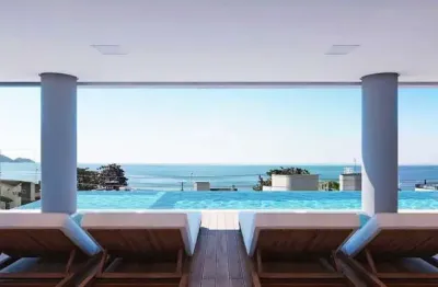 Apartamento com duas suites e vista mar em bombas sc