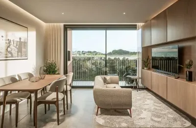 Apartamento 02 dormitórios com sacada e churrasqueira  à venda na planta no bairro camonbi em santa maria
