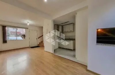 Casa condomínio, 2 dormitórios, 2 banheiros, semimobiliada, churrasqueira, 2 vagas, infra completa, marechal rondon/canoas. aceita financiamento fgts.