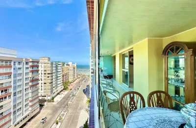 Apartamento de 3 dormitórios, suíte, dependência empregr., sacada, churrasqueira , vista mar