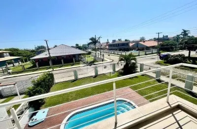 Sobrado , 04 suítes (01 suíte térrea e 01 com closet), sacada, lareira, pé direito duplo com mezanino, piscina, split em todos cômodos, xangri-lá