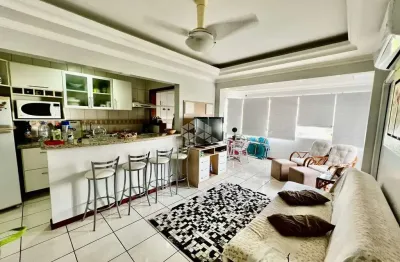 Dois dormitórios mobiliado de frente praça Flávio boianowski