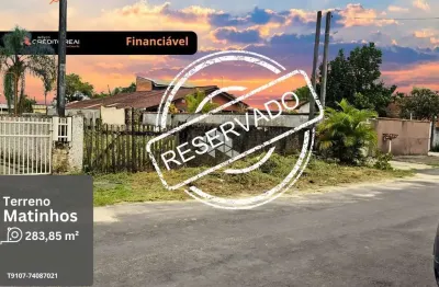 Terreno com 283,85m² financiavel no bairro vila nova, matinhos - pr