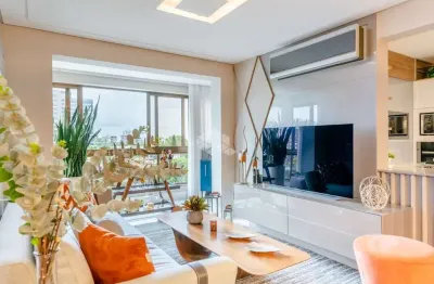 Apartamento 87m2, semimobiliado, 2 dormitórios, sendo 1 suíte no bairro três figueiras.