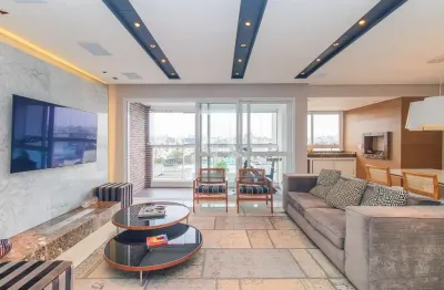 Sofisticado apartamento mobiliado, 3 suítes e infraestrutura de clube no bairro menino deus