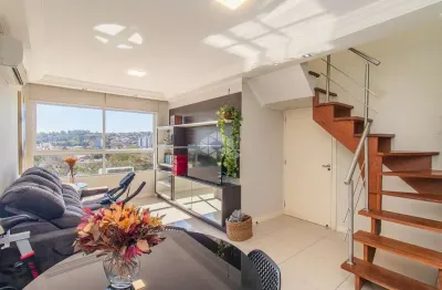 Cobertura 02 dormitórios sendo uma suíte e terraço com churrasqueira.