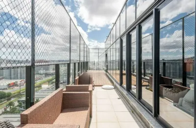 Cobertura semi-mobiliada com 128m2, 2 dormitórios, sendo 2 suíte e 2 vagas no condominio fwd - central parque